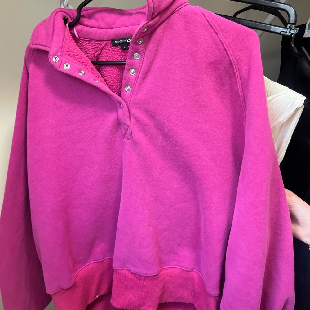 Papermoon Boutique quarter-button up sweater
